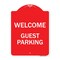 Signmission Designer Series Sign-Welcome Guest Parking, Red & White Aluminum Sign, 18" x 24", RW-1824-22705 A-DES-RW-1824-22705 - alternate 1